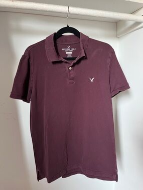 American Eagle Outfitters Men's Polo - Wine